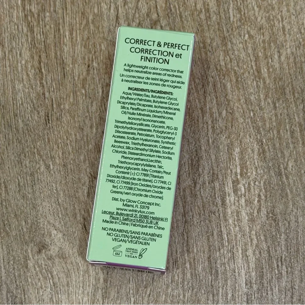 NIB Winky Lux Peeper Correct Green Color Corrector - Neutralizes Redness